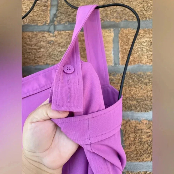 Everlane Magenta Japanese GoWeave Picnic Button Front Dress size 4 - Picture 8 of 11